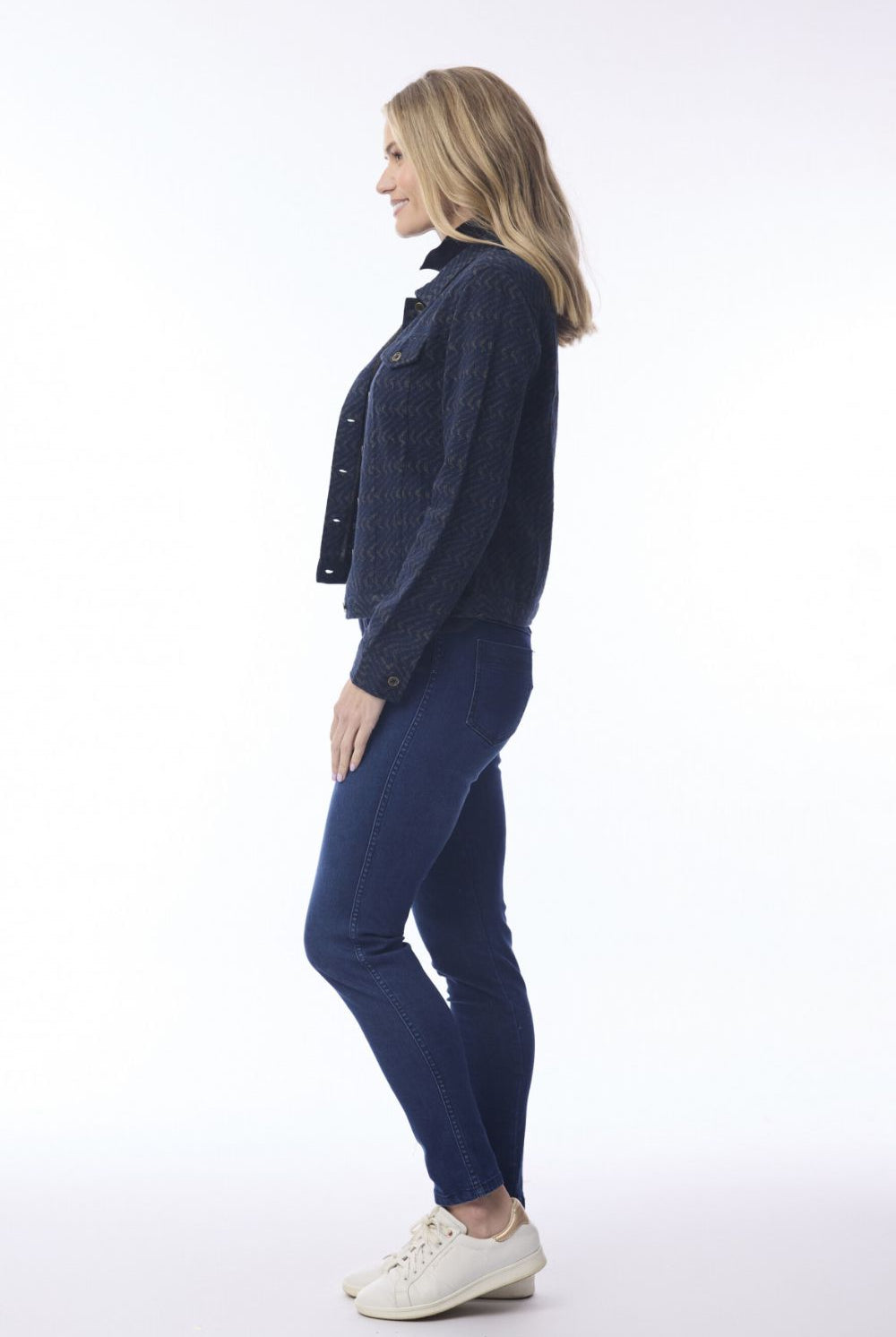 Orientique - Maluku Biker Jacket | Navy - Jacket - Silvermaple Boutique