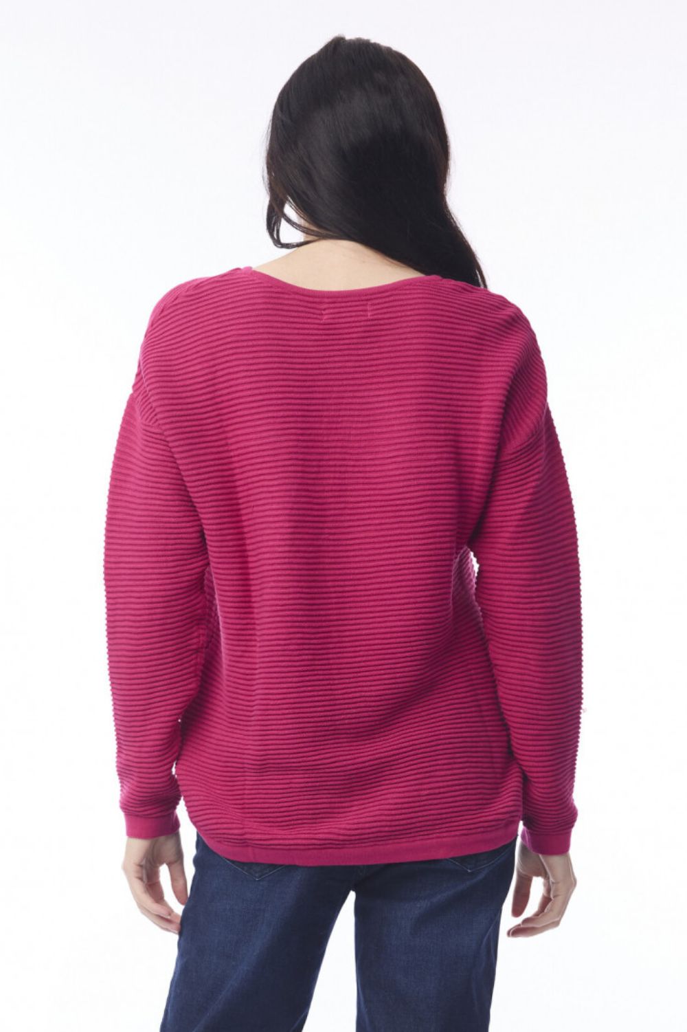 Orientique - Ribbed Knit Jumper | Hot Pink - Jumper - Silvermaple Boutique