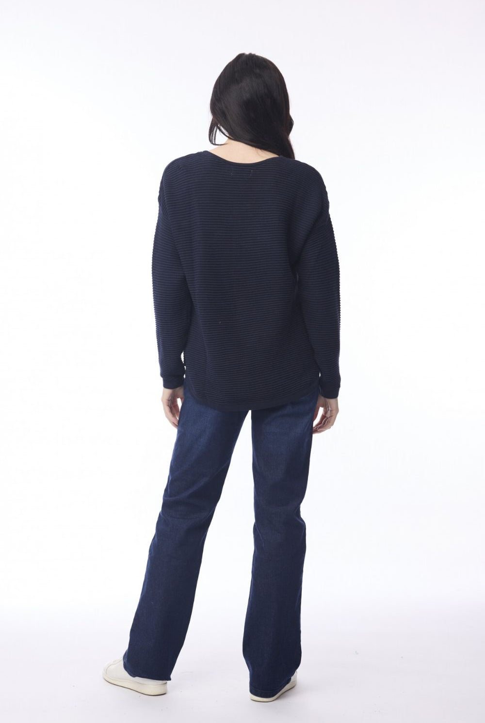 Orientique - Ribbed Knit Jumper | Navy - Jumper - Silvermaple Boutique