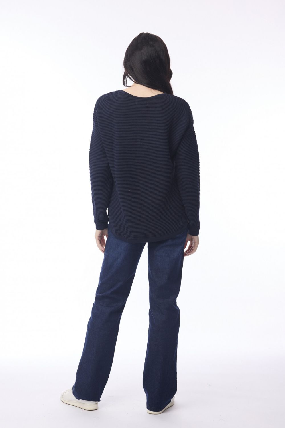 Orientique - Ribbed Knit Jumper | Navy - Jumper - Silvermaple Boutique