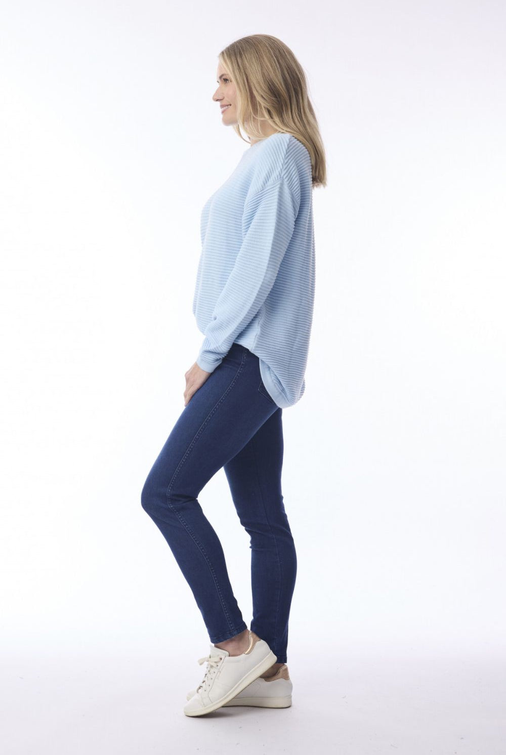 Orientique - Ribbed Knit Jumper | Powder Blue - Jumper - Silvermaple Boutique