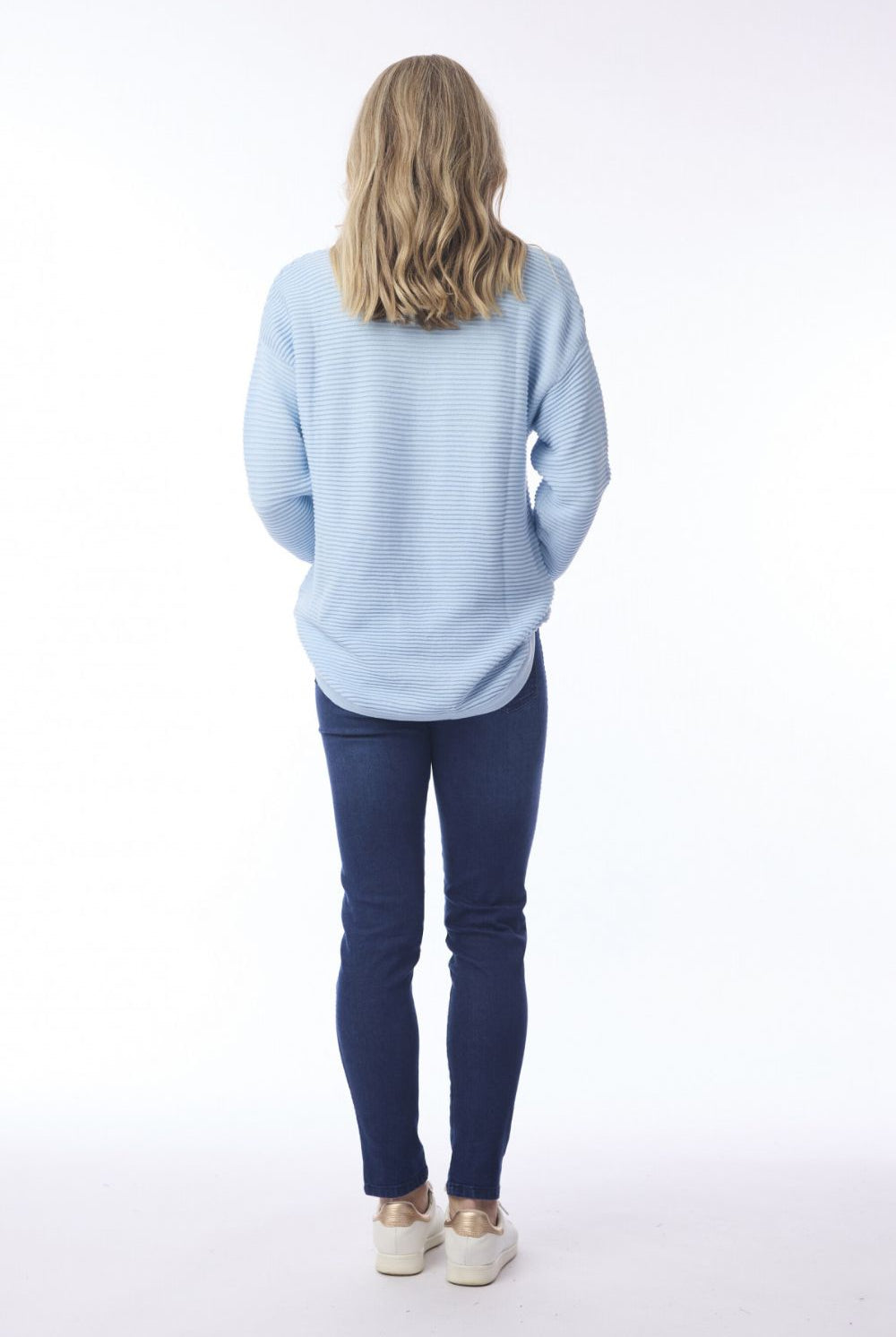 Orientique - Ribbed Knit Jumper | Powder Blue - Jumper - Silvermaple Boutique