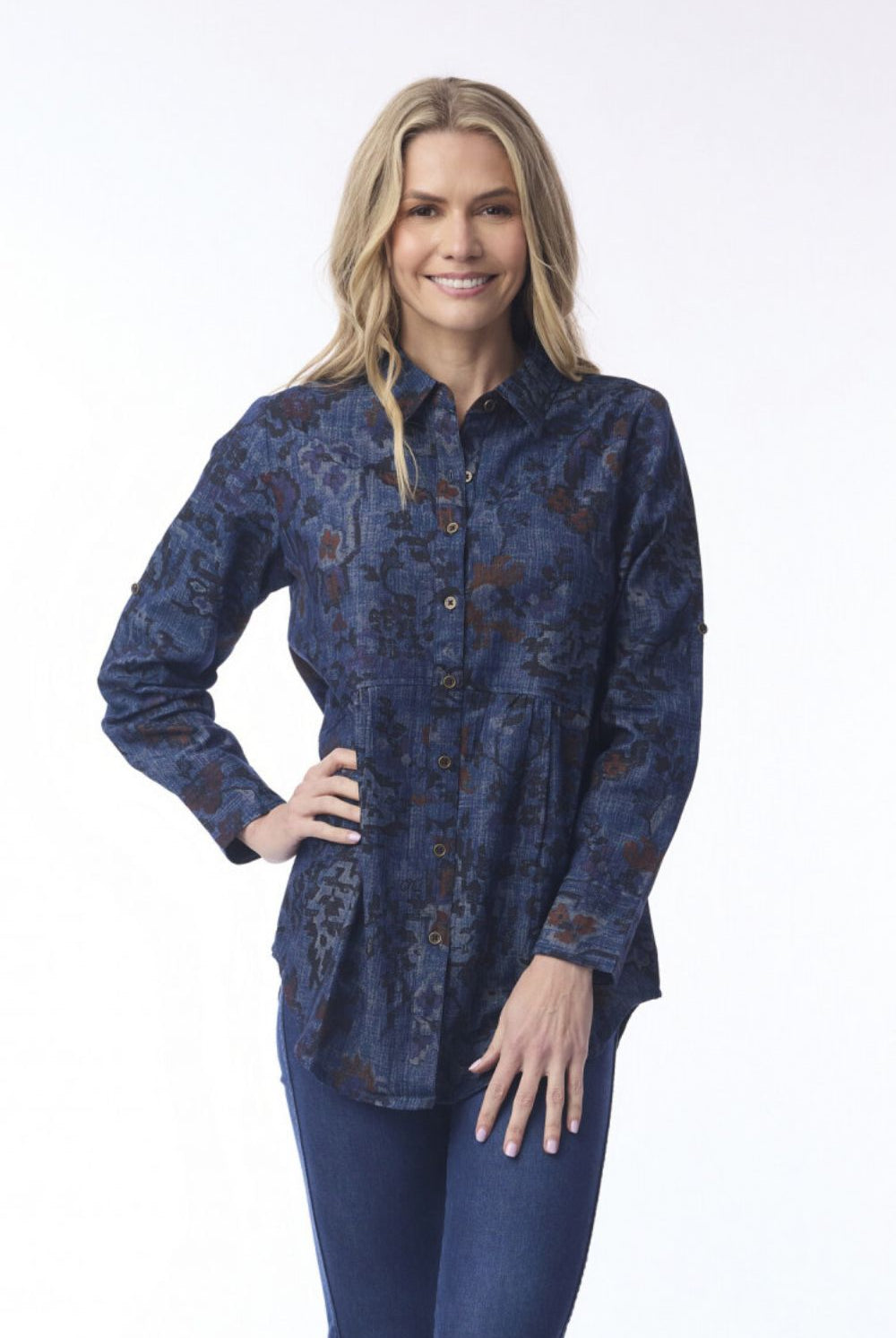 Orientique - Tabriz Shirt | Midnight Ivy - Shirt - Silvermaple Boutique