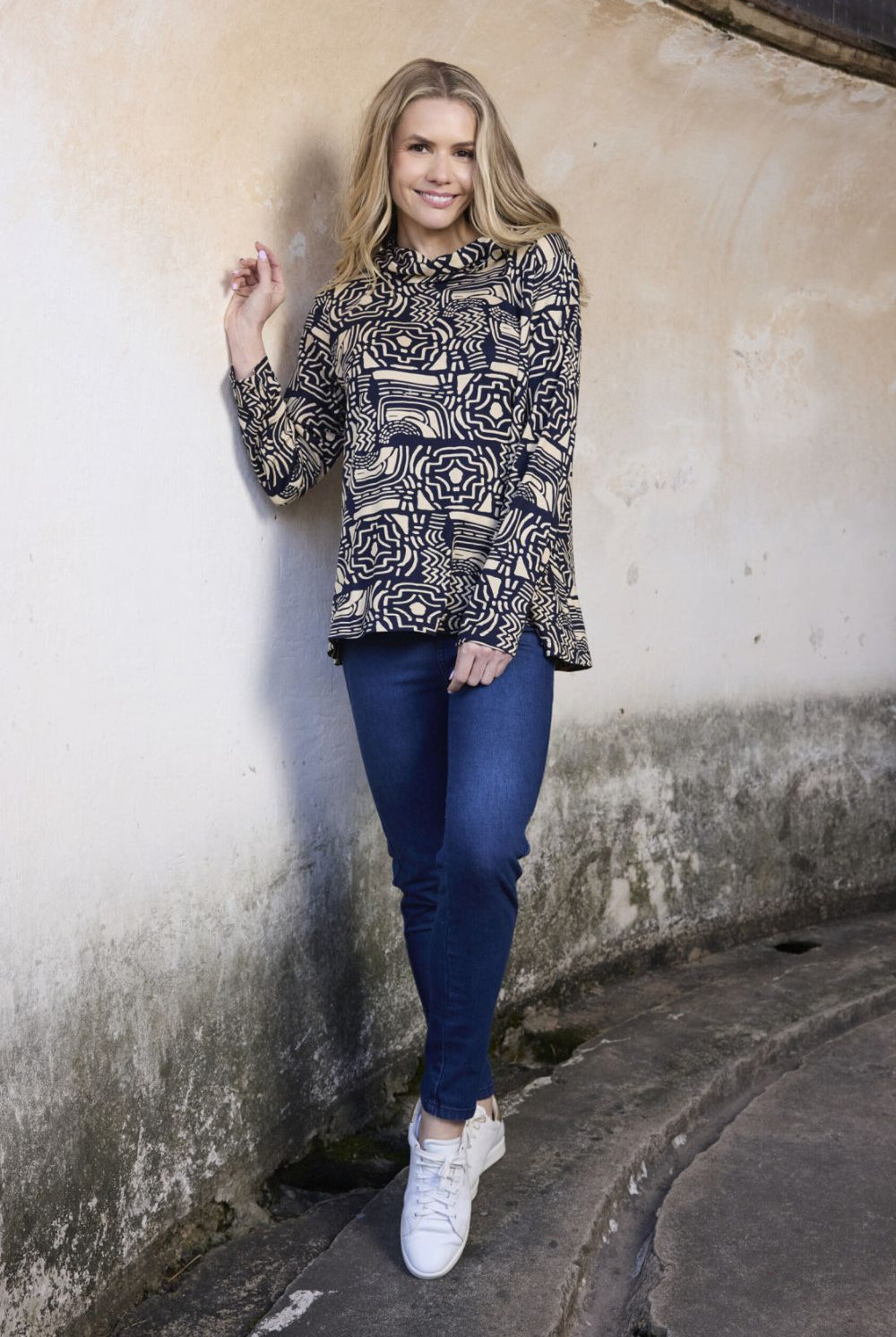 Orientique - Zapotec Cowl Top | Abstract - Top - Silvermaple Boutique