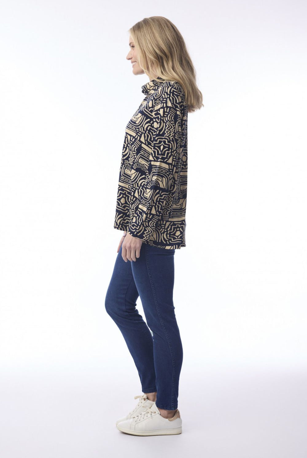Orientique - Zapotec Cowl Top | Abstract - Top - Silvermaple Boutique