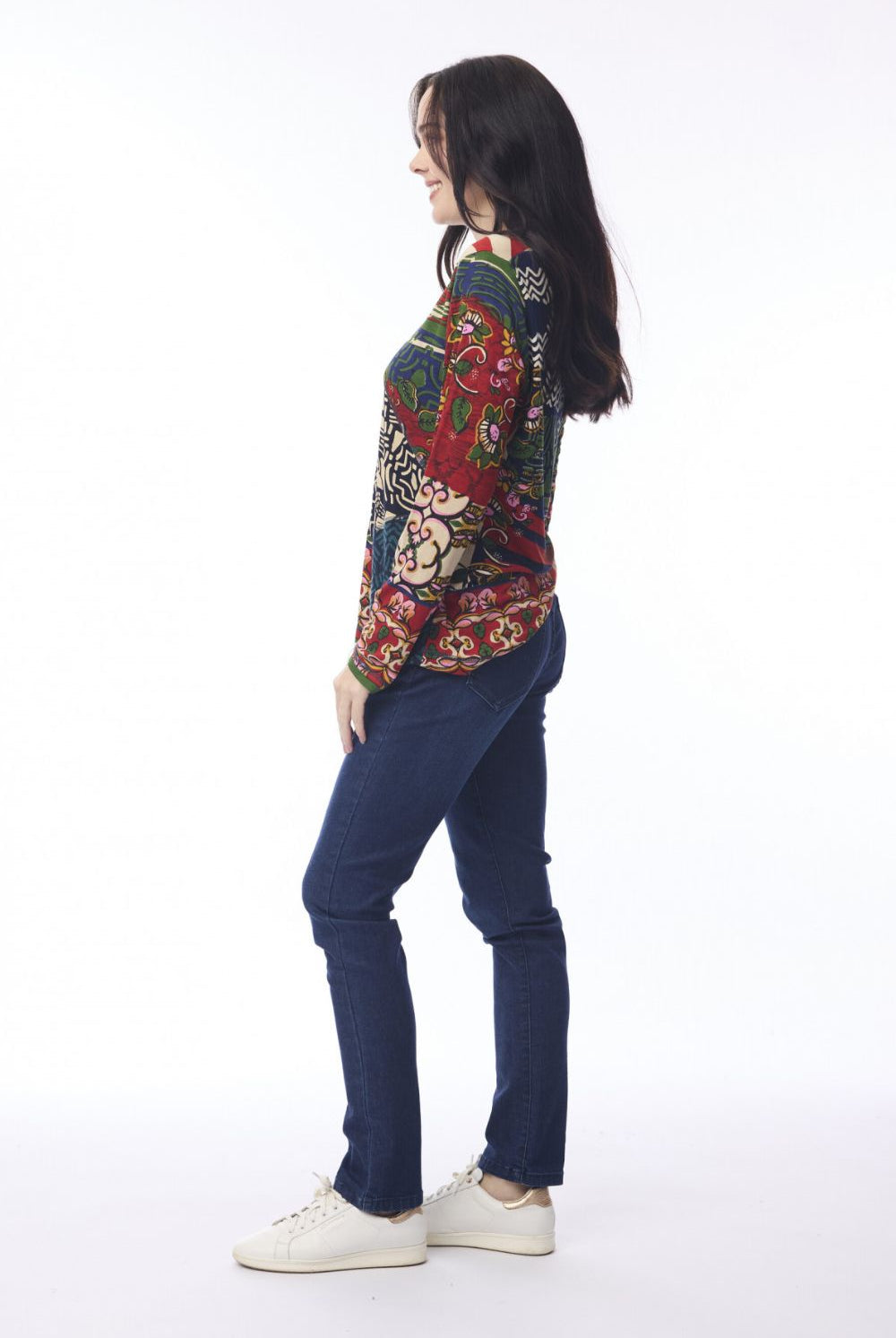 Orientique - Zapotec Patch Top | Print - Top - Silvermaple Boutique