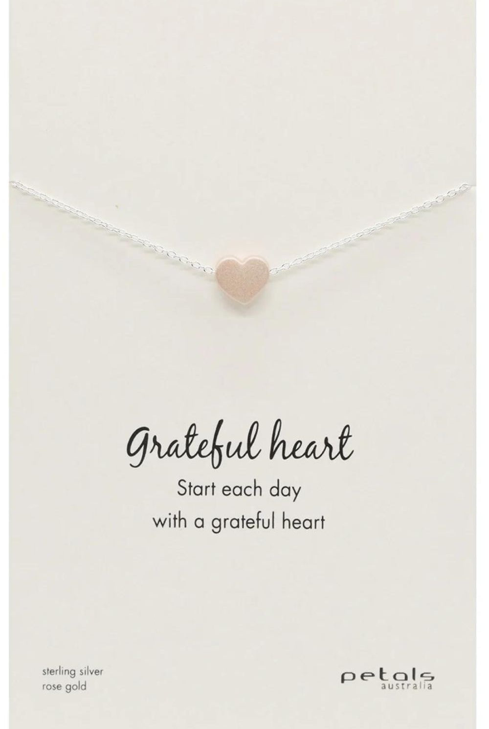 Silvermaple Collection Gifts - Grateful Heart Necklace | Rose Gold - Necklace - Silvermaple Boutique