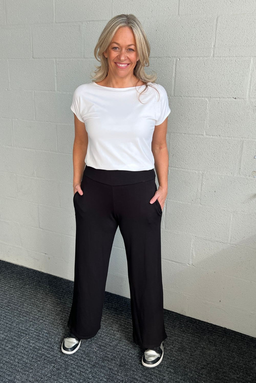 Philosophy Australia - Apple Brushed Wide Leg Pant | Black - Pants - Silvermaple Boutique