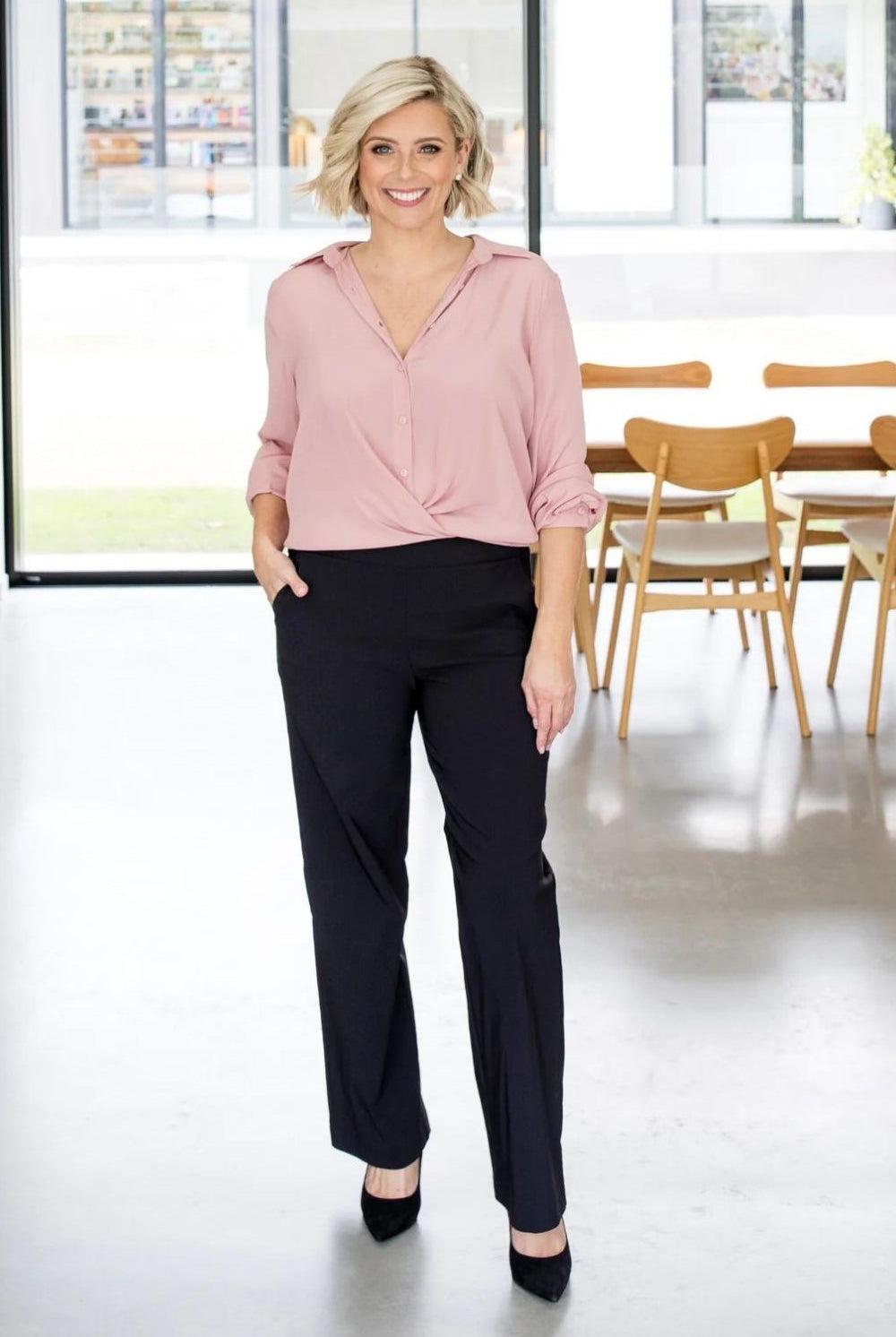 Philosophy - Arrow Full Length Pants | Black - Pants - Silvermaple Boutique