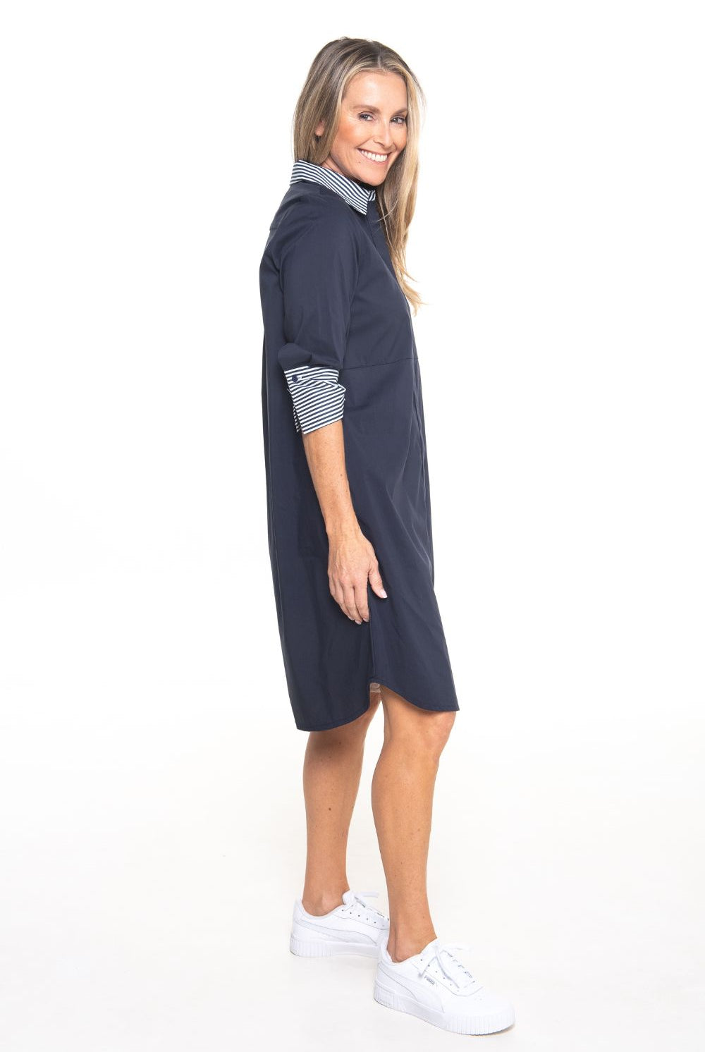 Philosophy Australia - Ashleigh Shirt Dress | Navy - Dress - Silvermaple Boutique