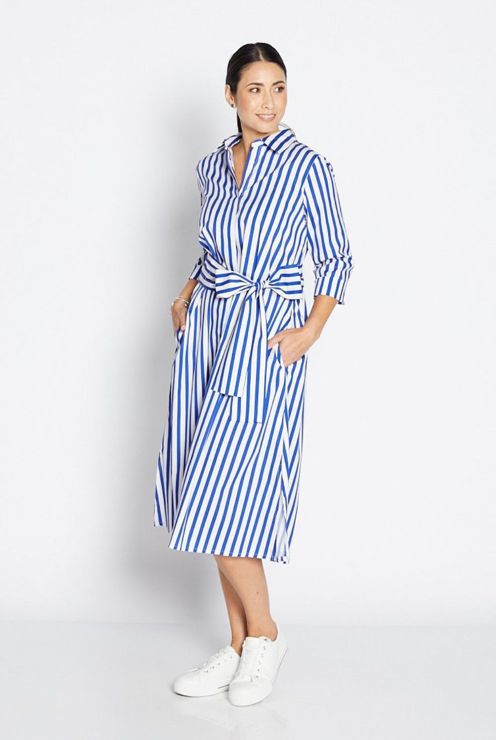 Philosophy Australia - Kiera Stripe Dress | Cobalt - Dress - Silvermaple Boutique