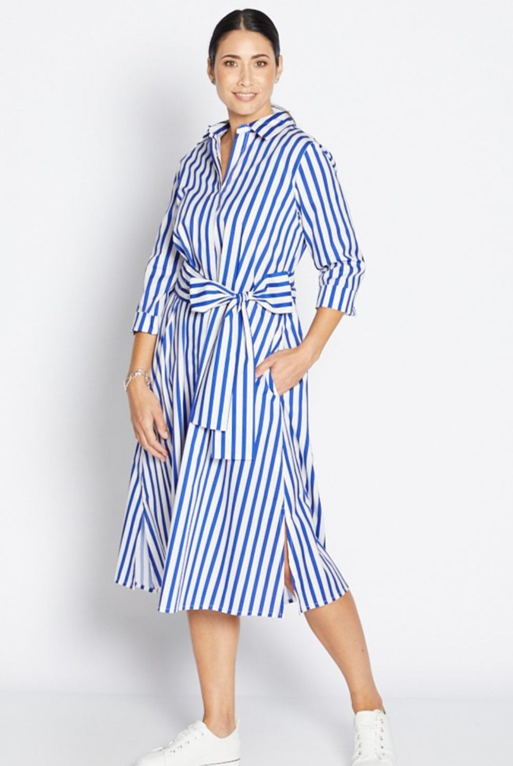 Philosophy Australia - Kiera Stripe Dress | Cobalt - Dress - Silvermaple Boutique