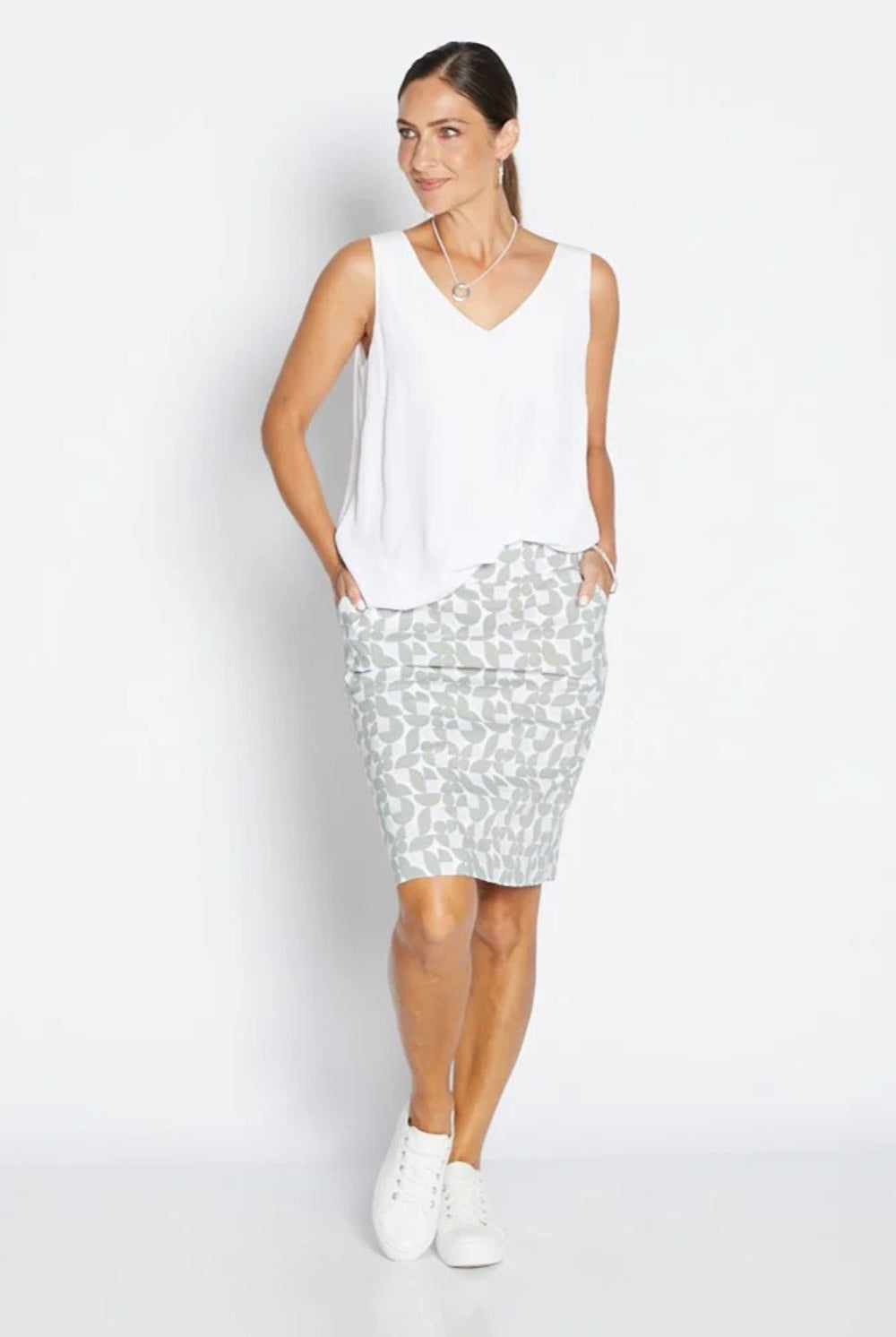 Philosophy Australia - Marnie Bengaline Skirt | Sage Deco - Skirt - Silvermaple Boutique