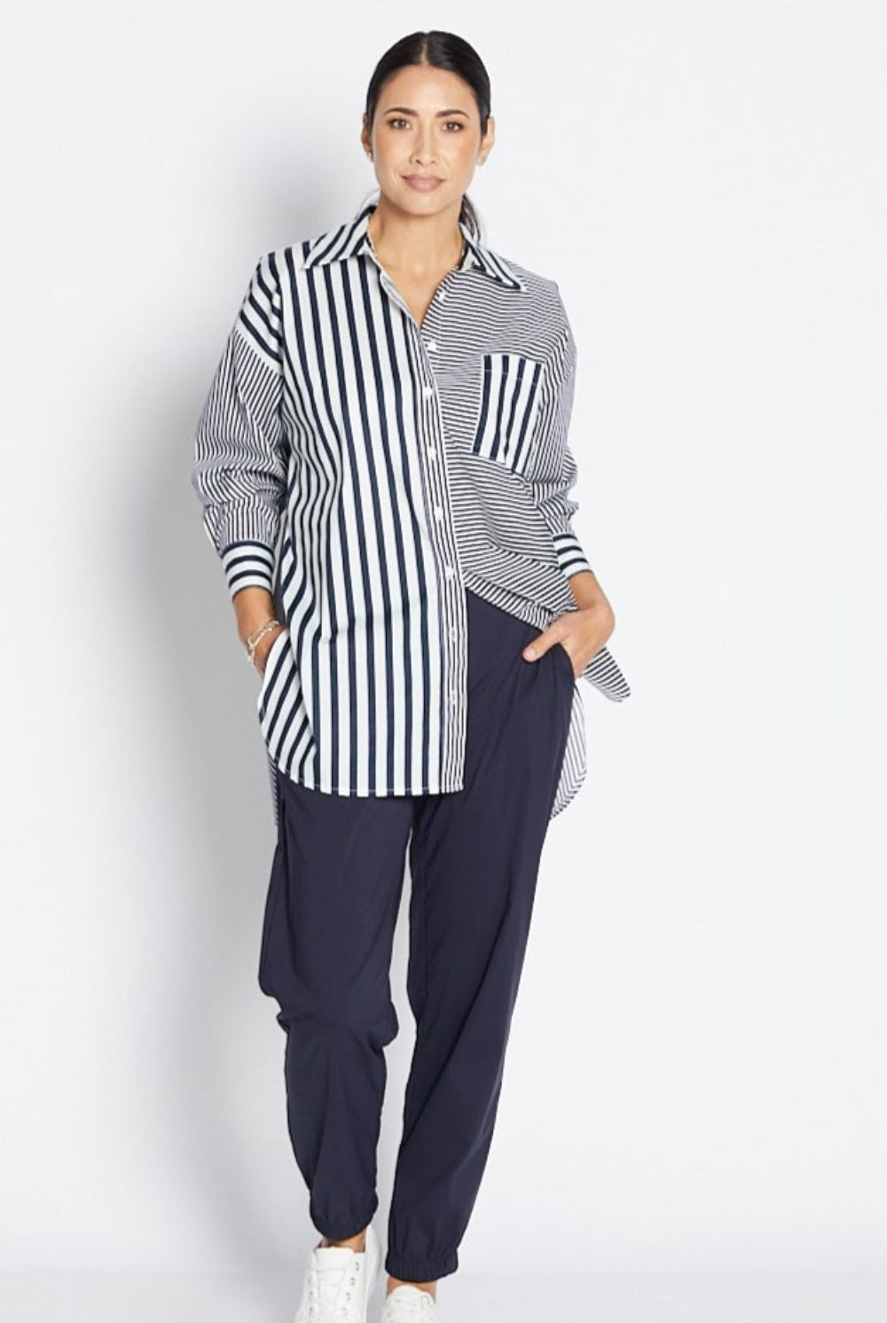 Philosophy Australia - Port Multi Stripe Shirt | Navy - Shirt - Silvermaple Boutique