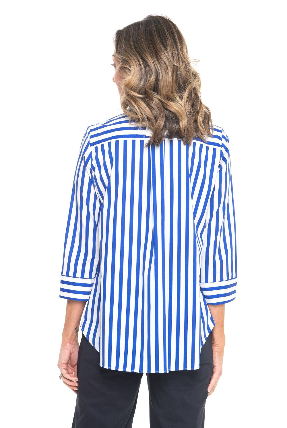 Philosophy Australia - Regina Shirt | Cobalt Wide Stripe - Shirt - Silvermaple Boutique