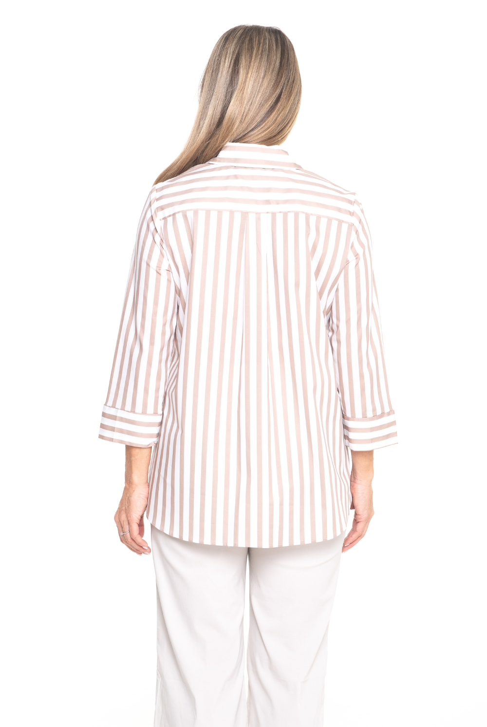 Philosophy Australia - Regina Shirt | Stone Wide Stripe - Shirt - Silvermaple Boutique