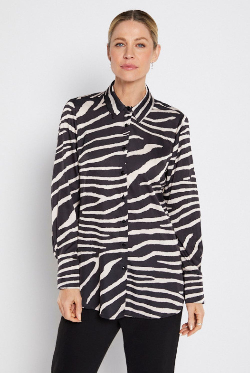 Philosophy - Hill Satin Shirt | Zebra - Shirt - Silvermaple Boutique