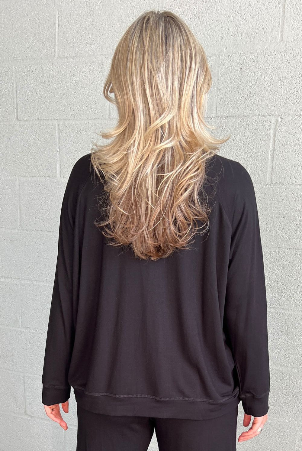 Philosophy Australia - Rocky Brushed Raglan Top | Black - Top - Silvermaple Boutique