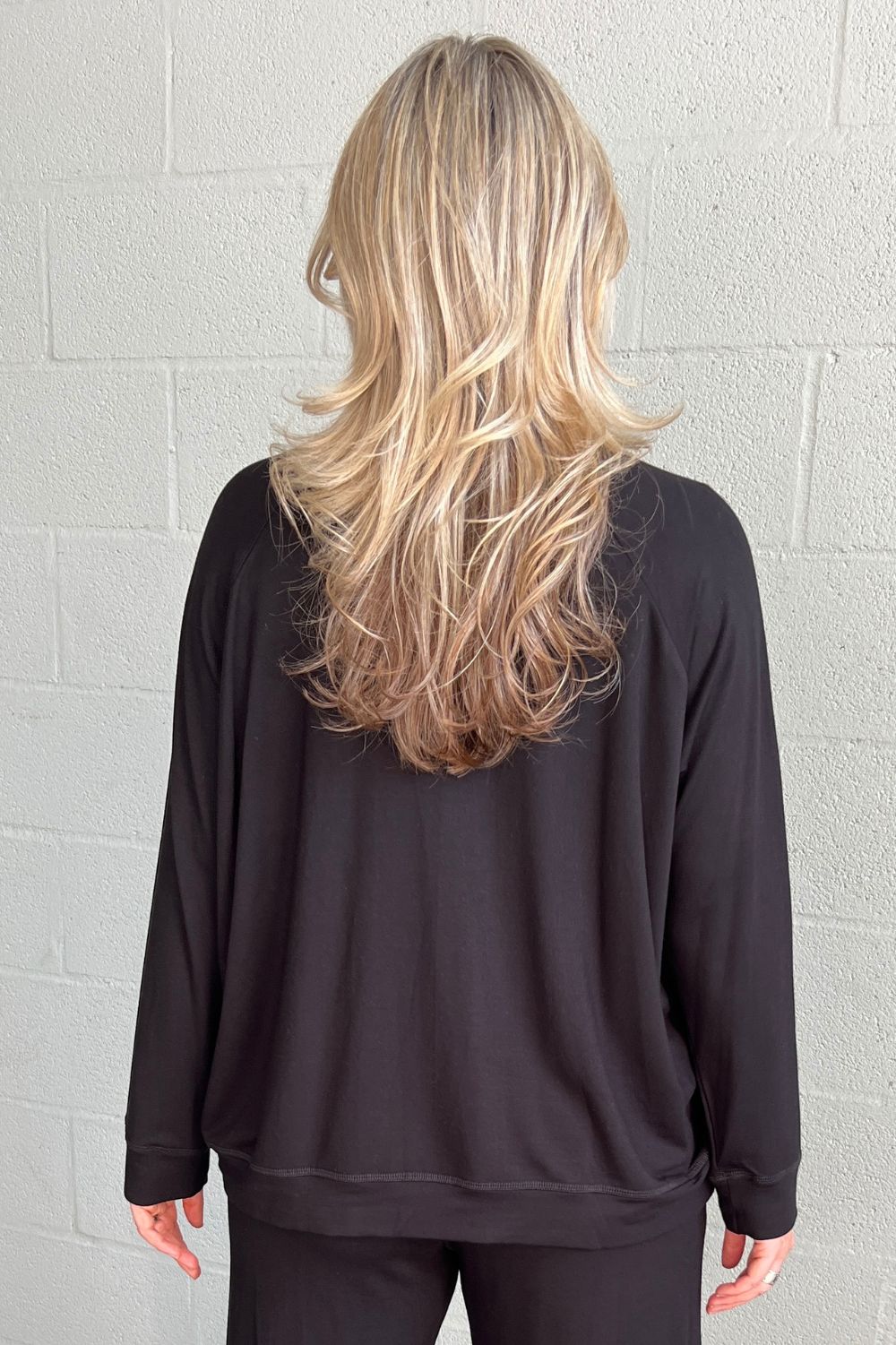 Philosophy Australia - Rocky Brushed Raglan Top | Black - Top - Silvermaple Boutique