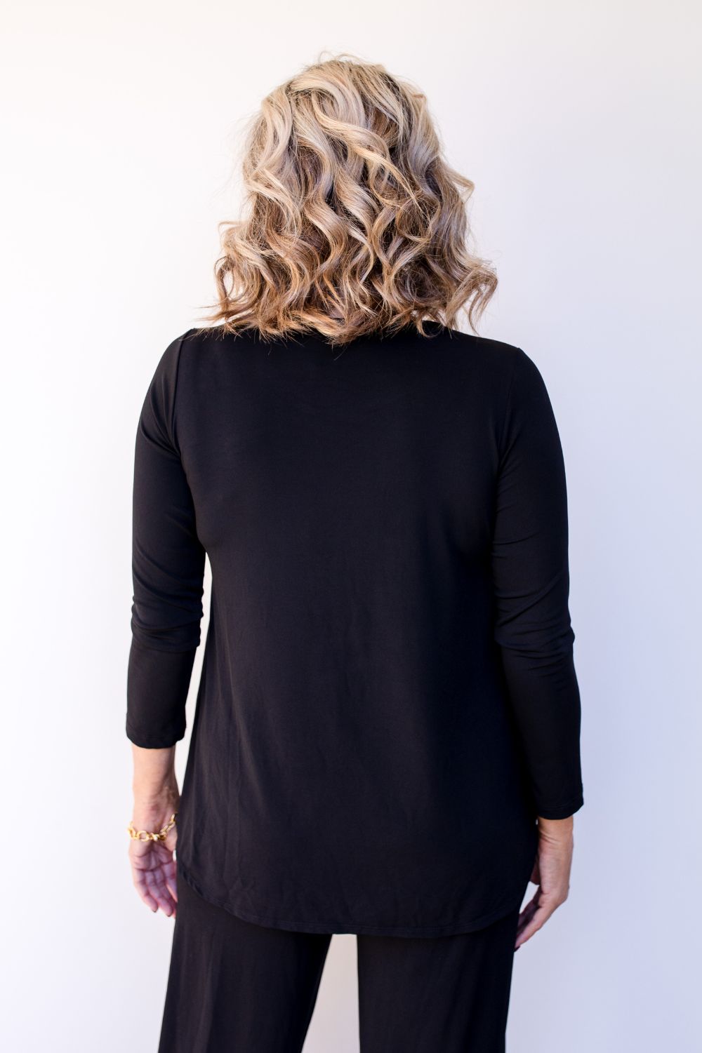 Philosophy Australia - Sophie Curve Hem Tunic | Black - Top - Silvermaple Boutique