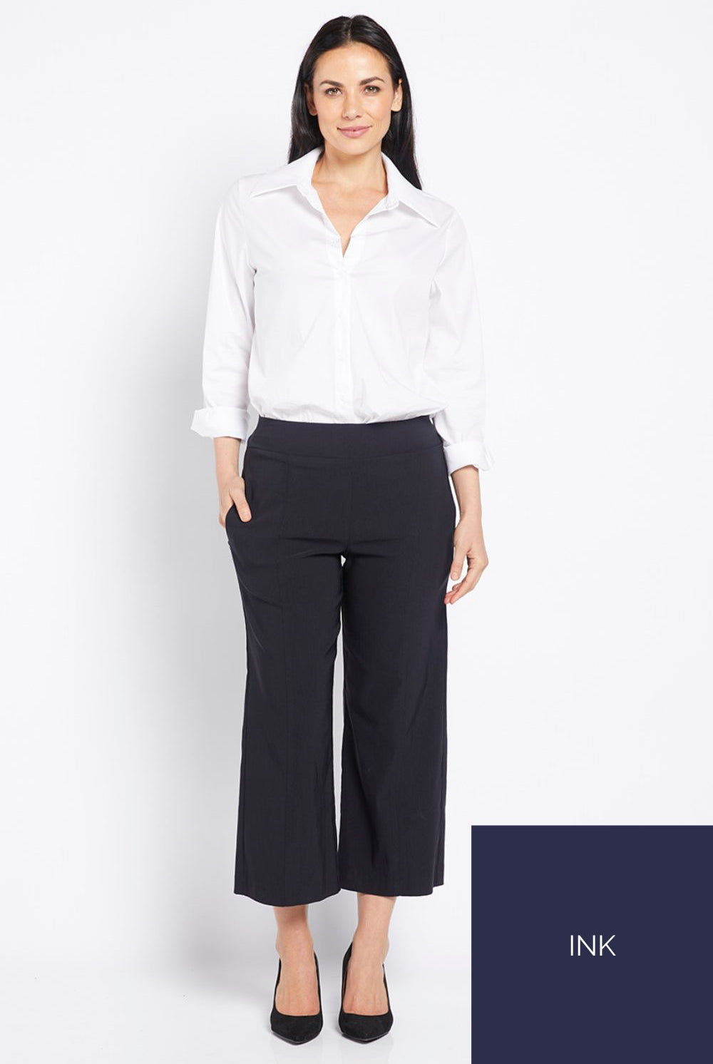 Philosophy - Larrie 7/8 Culotte Pant | Navy - Pants - Silvermaple Boutique