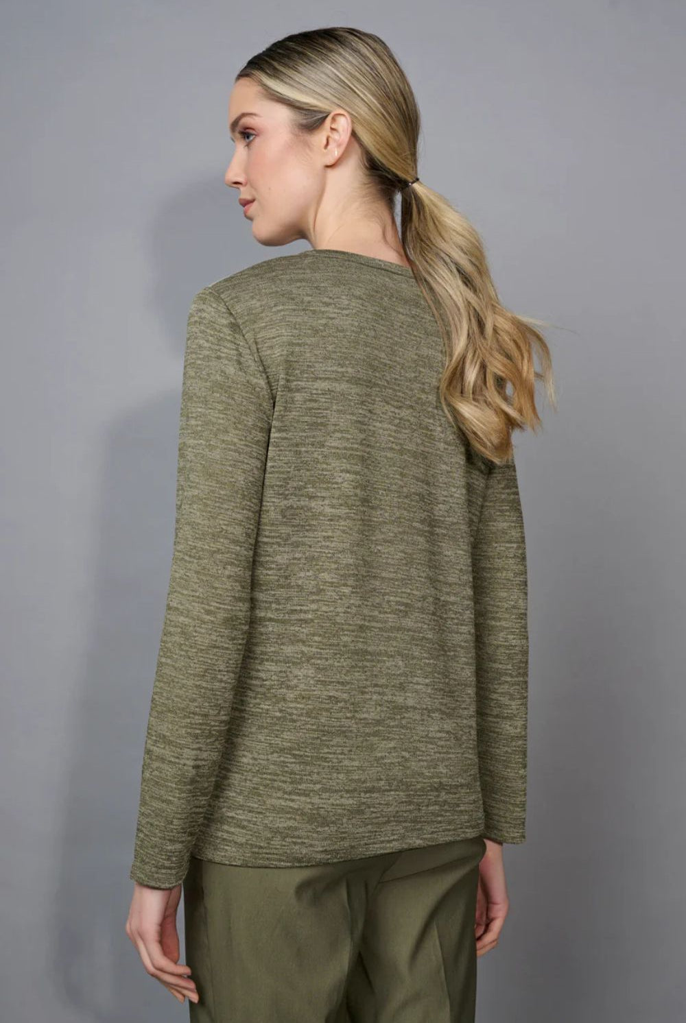 Picadilly - Picadilly Printed Heather Knit Top | Capers Multi - Top - Silvermaple Boutique