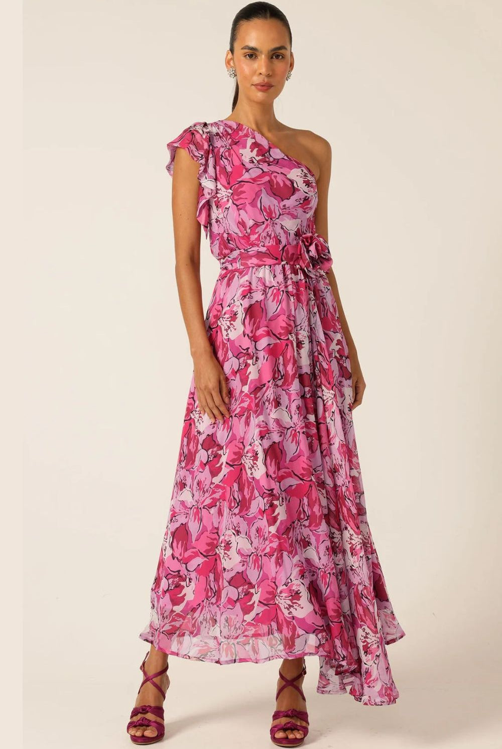 Sacha Drake - High Stakes Maxi Dress | Raspberry Mauve Floral - Dress - Silvermaple Boutique