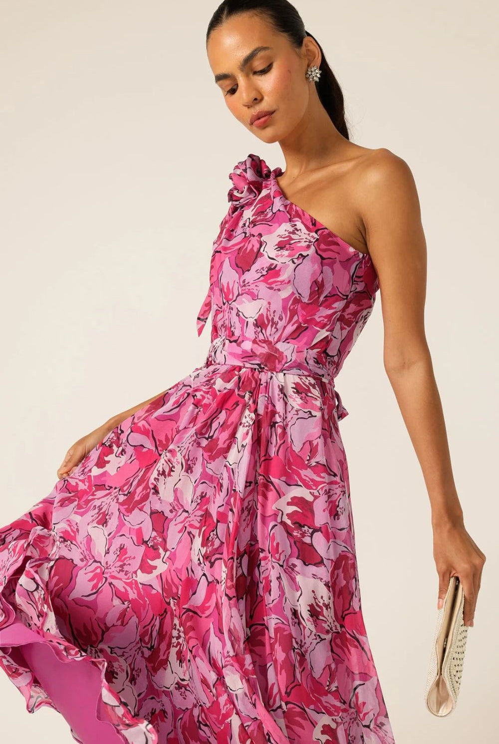 Sacha Drake - High Stakes Maxi Dress | Raspberry Mauve Floral - Dress - Silvermaple Boutique