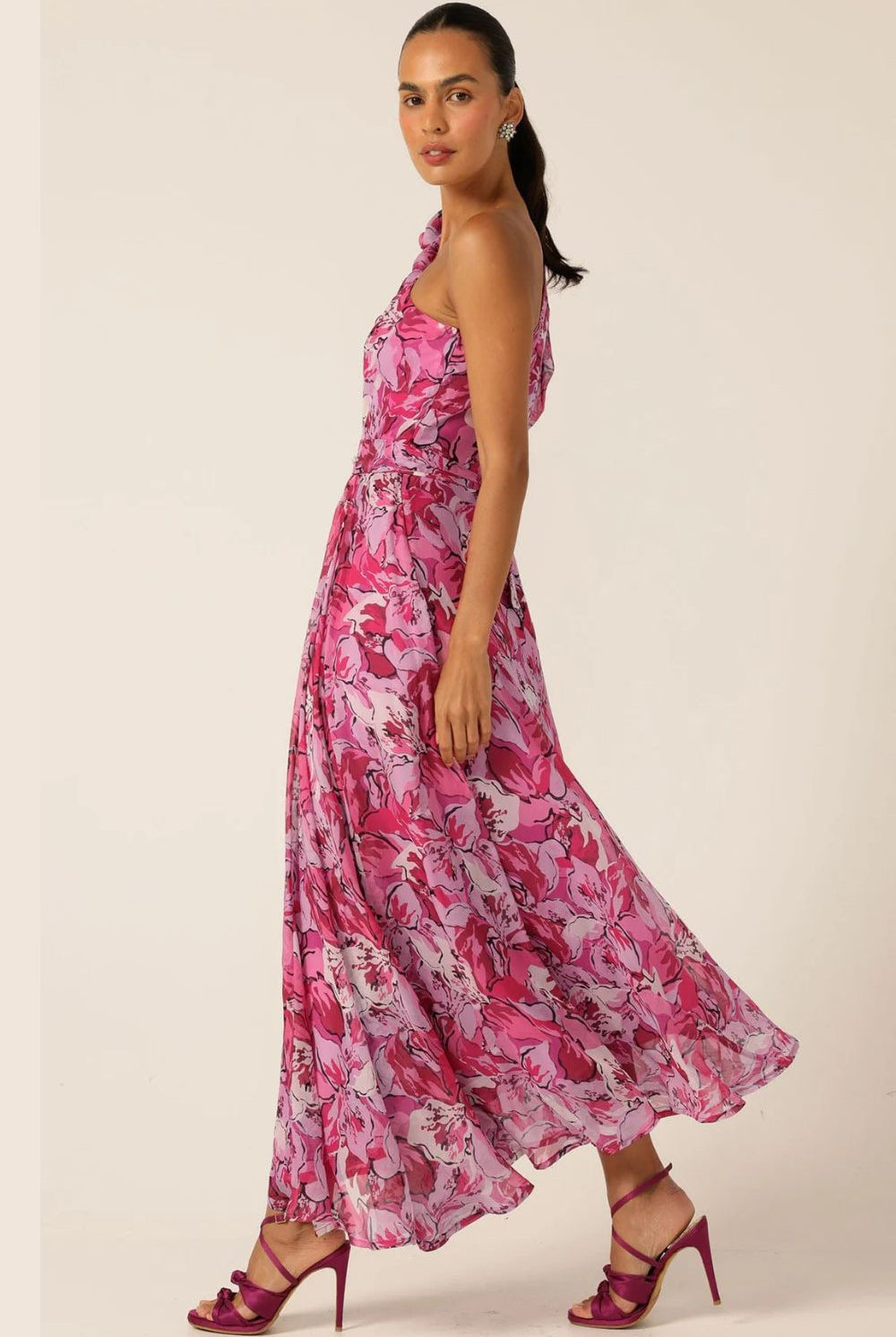 Sacha Drake - High Stakes Maxi Dress | Raspberry Mauve Floral - Dress - Silvermaple Boutique