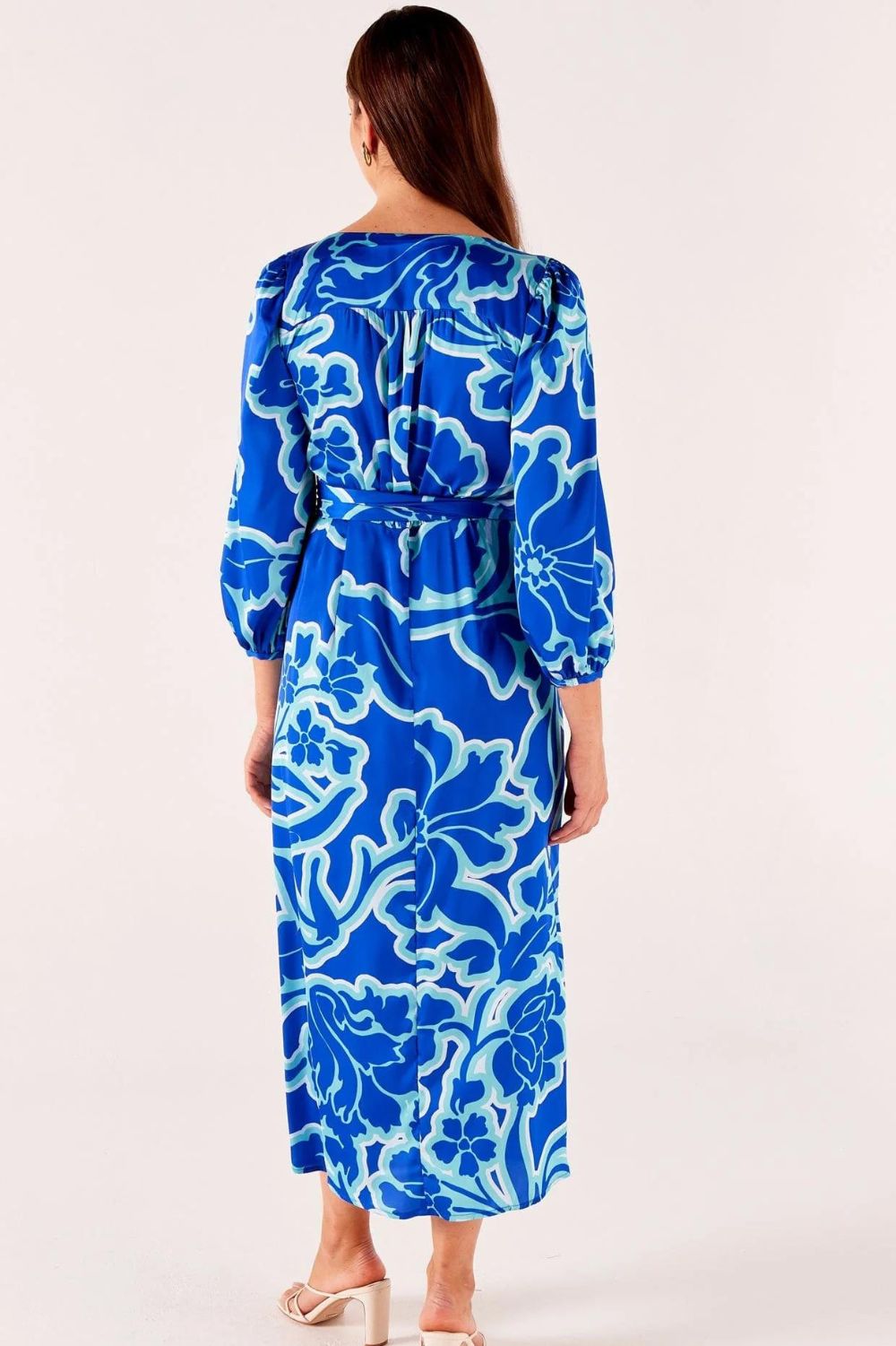 Sacha Drake - Ethereal Wrap Dress | Azure Blue Floral - Dress - Silvermaple Boutique