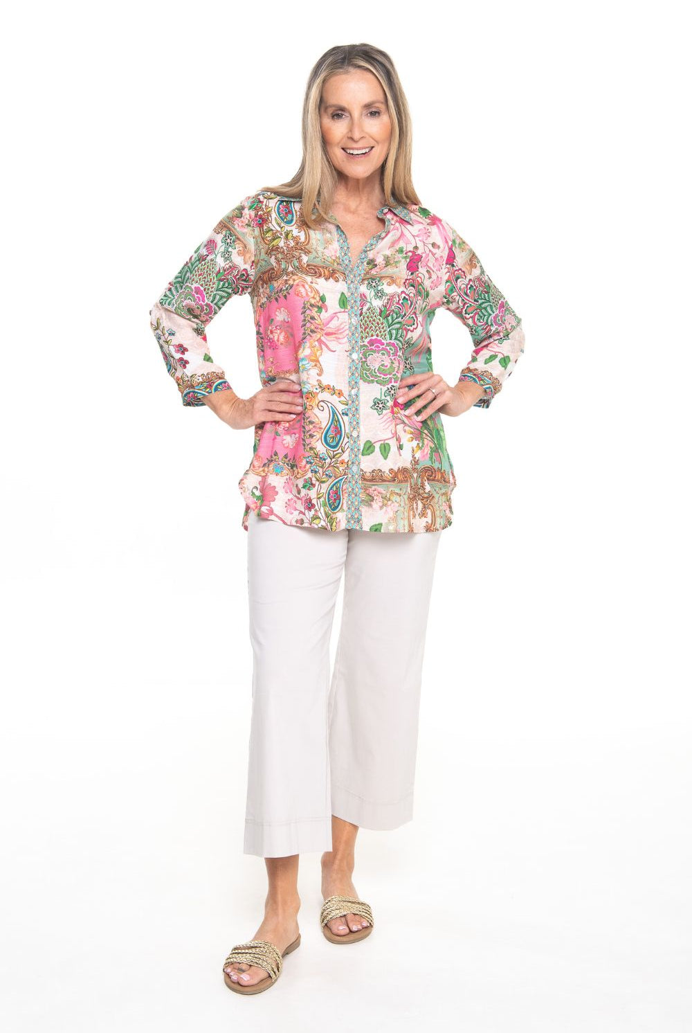 Silvermaple Collection - Claire Shirt | Rosette Rhapsody - Shirt - Silvermaple Boutique