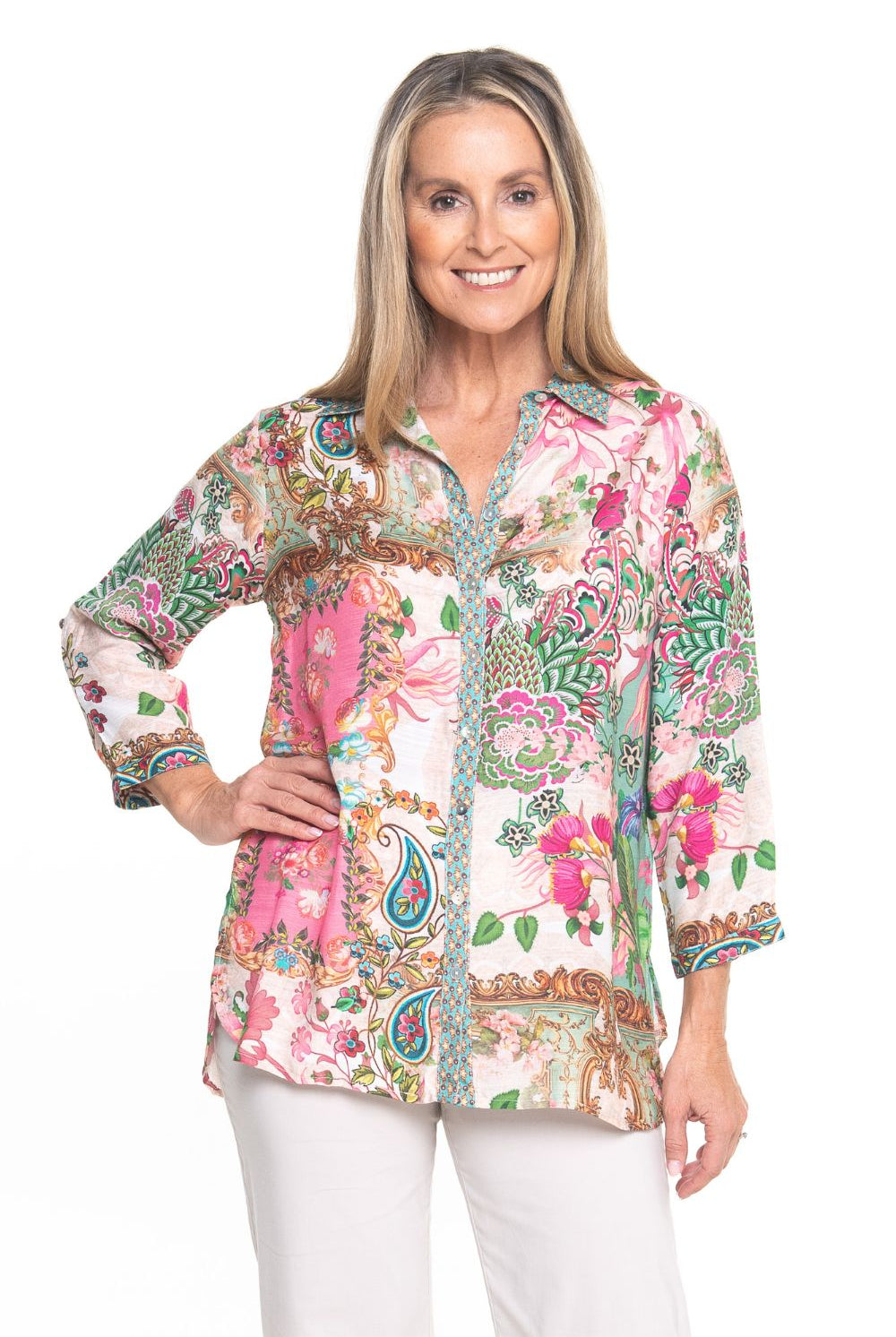 Silvermaple Collection - Claire Shirt | Rosette Rhapsody - Shirt - Silvermaple Boutique