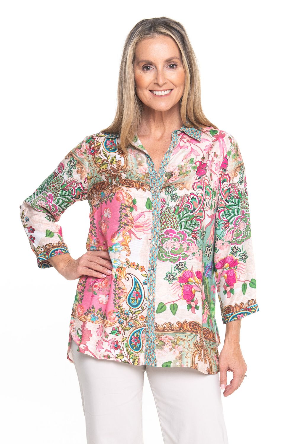 Silvermaple Collection - Claire Shirt | Rosette Rhapsody - Shirt - Silvermaple Boutique