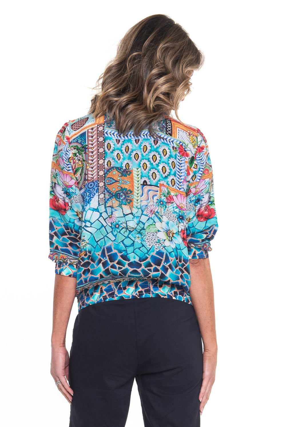 Silvermaple Collection - Diaz Bomber Jacket | Cobalt Mosaic - Jacket - Silvermaple Boutique