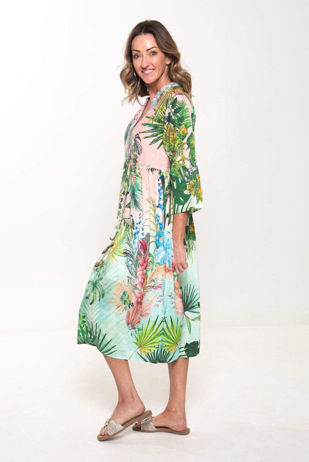 Silvermaple Collection - Erin V-Neck Dress | Jungle Paradise - Dress - Silvermaple Boutique