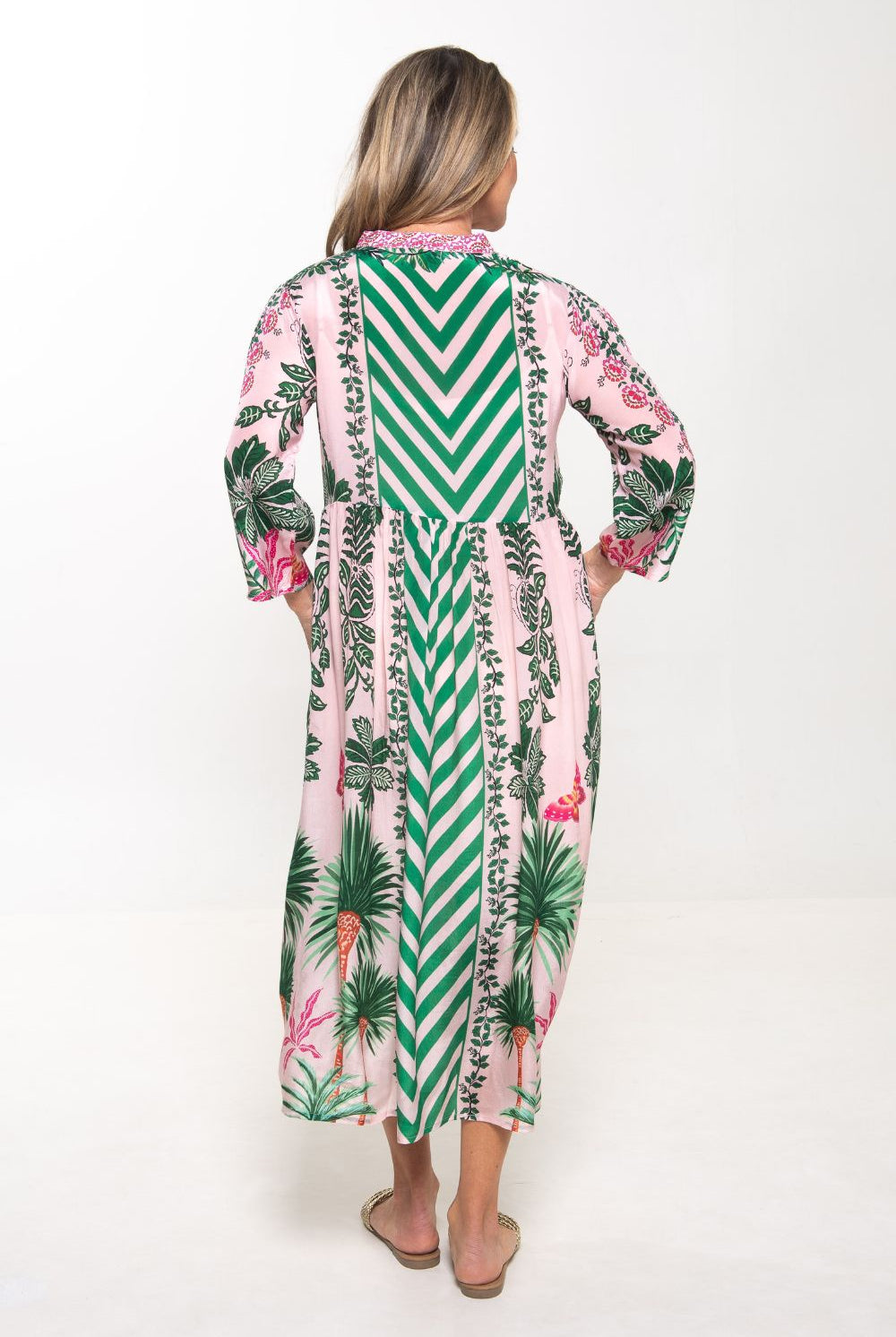 Silvermaple Collection - Erin V-Neck Dress | Palm Court - Dress - Silvermaple Boutique