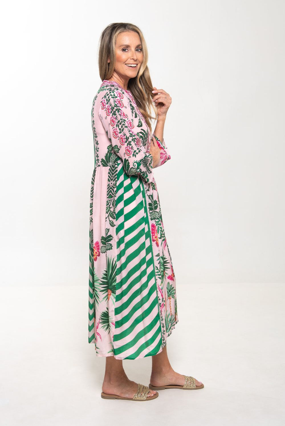 Silvermaple Collection - Erin V-Neck Dress | Palm Court - Dress - Silvermaple Boutique