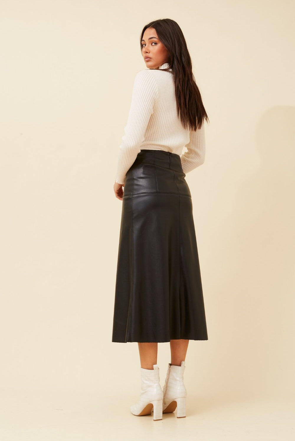 Silvermaple Collection - Aubrey Vegan Leather Skirt - Skirt - Silvermaple Boutique