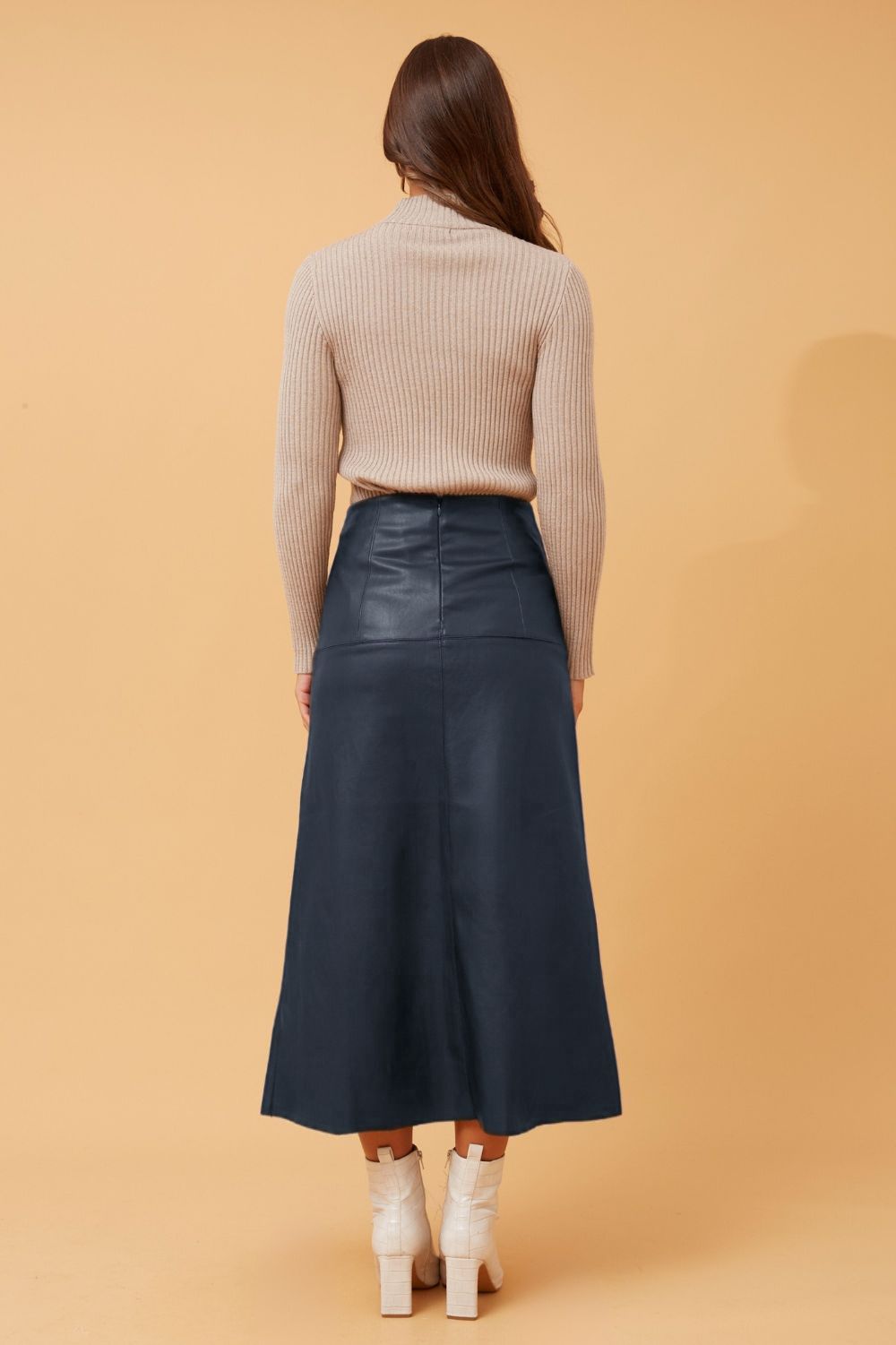 Silvermaple Collection - Aubrey Vegan Leather Skirt - Skirt - Silvermaple Boutique