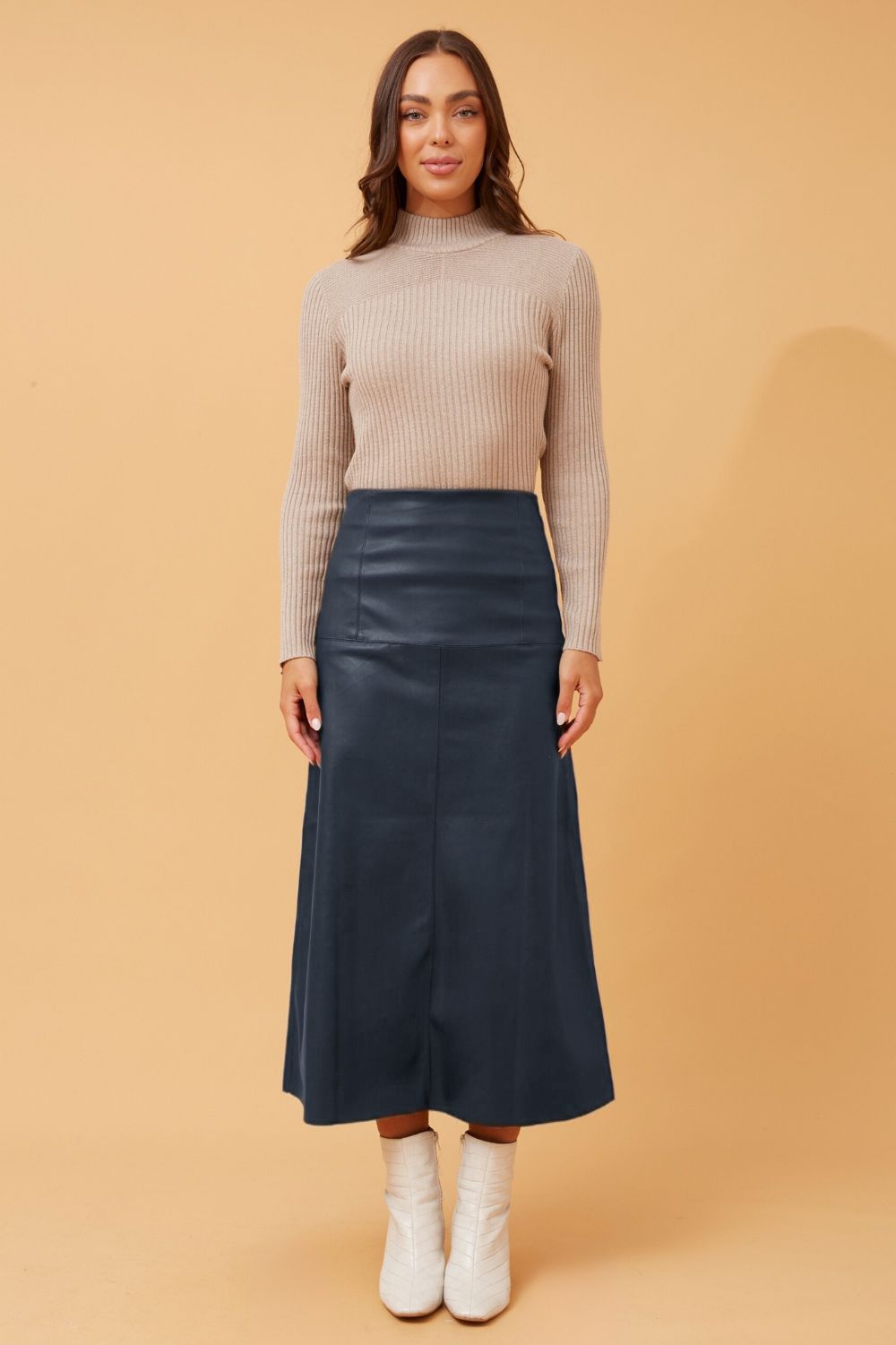 Silvermaple Collection - Aubrey Vegan Leather Skirt - Skirt - Silvermaple Boutique