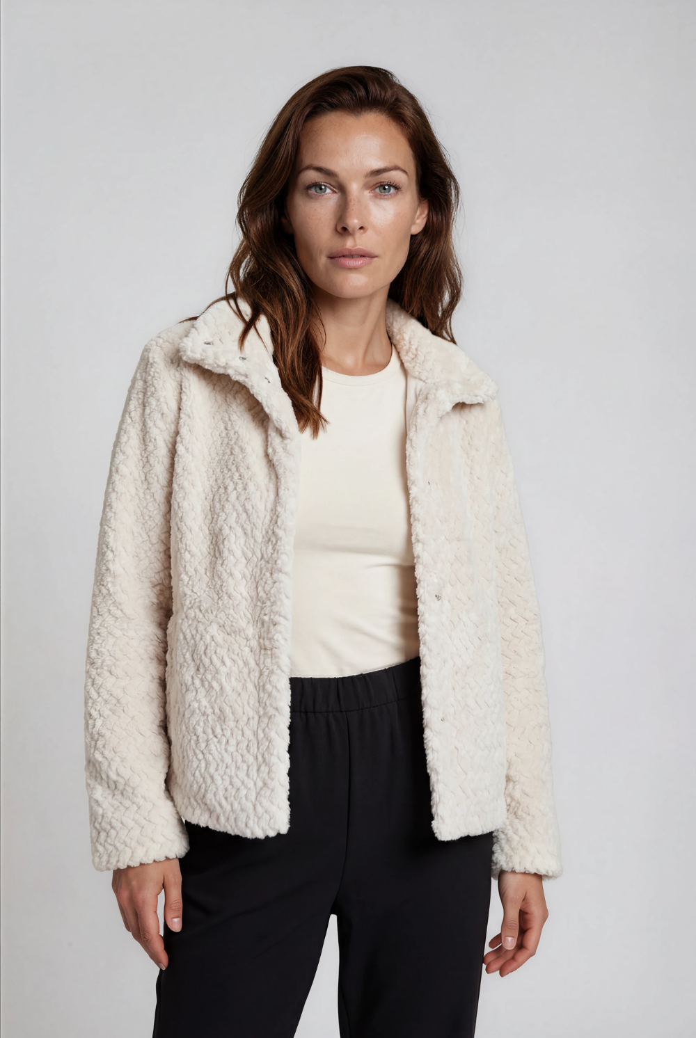 Silvermaple Collection - Brynn Faux Fur Jacket | Ivory - Jacket - Silvermaple Boutique