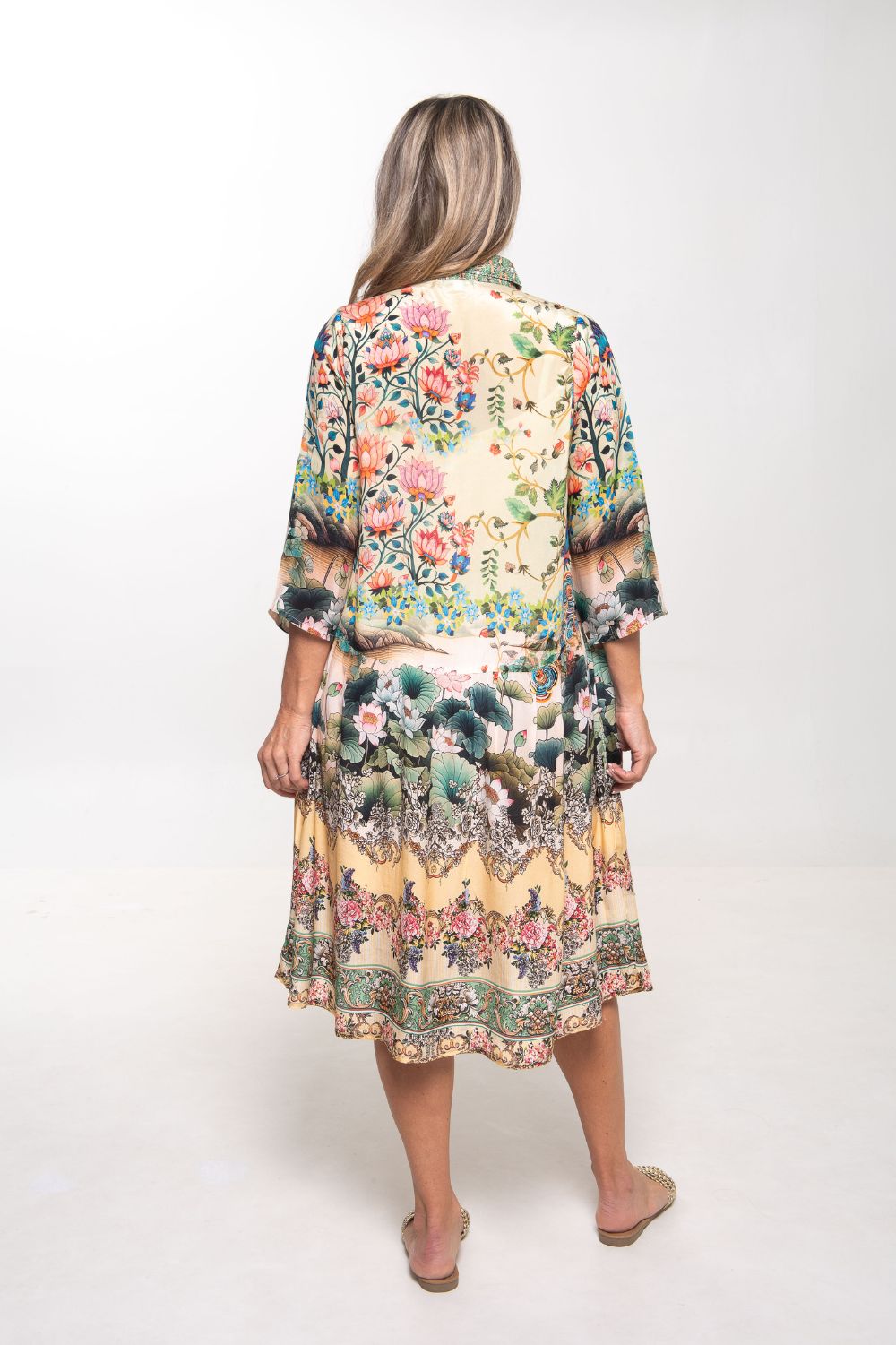 Silvermaple Collection - Celeste Button Through Dress | Lotus Garden - Dress - Silvermaple Boutique