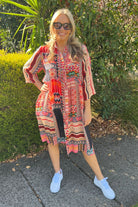 Silvermaple Collection - Celeste Button Through Dress | Tequila Sunrise - Dress - Silvermaple Boutique