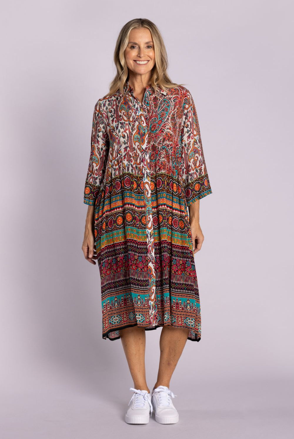 Silvermaple Collection - Celeste Button Through Dress | Vintage Paisley - Dress - Silvermaple Boutique