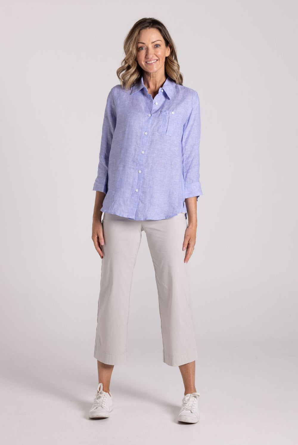 Silvermaple Collection - Charlotte Linen Shirt | Blue - Shirt - Silvermaple Boutique