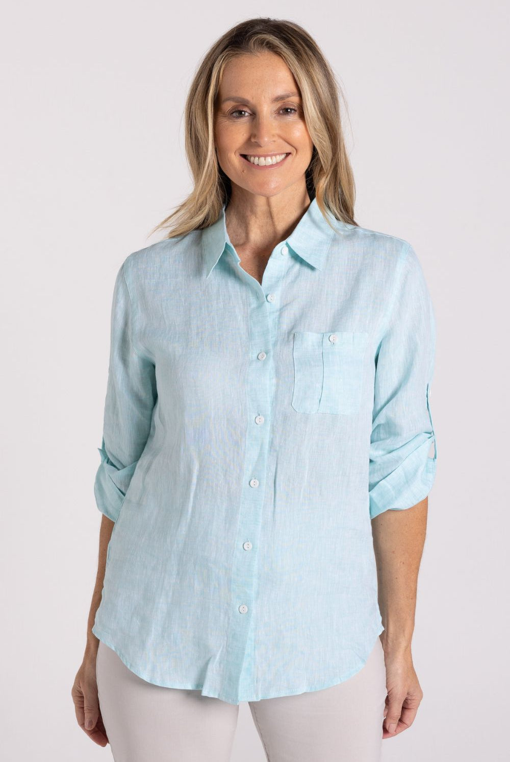 Silvermaple Collection - Charlotte Linen Shirt | Mint - Shirt - Silvermaple Boutique