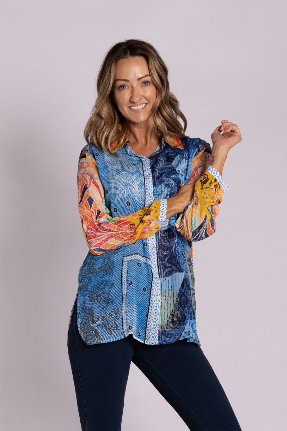 Silvermaple Collection - Claire Shirt | Denim Bouquet - Shirt - Silvermaple Boutique