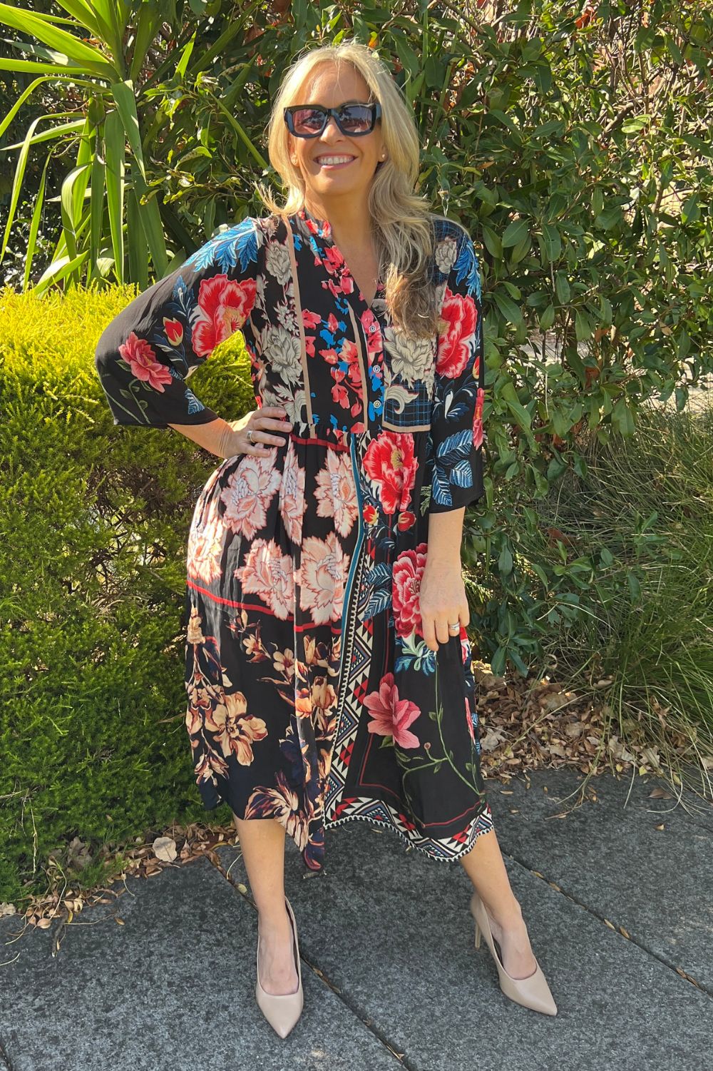 Silvermaple Collection - Erin V-Neck Dress | Indigo Dahlia - Dress - Silvermaple Boutique