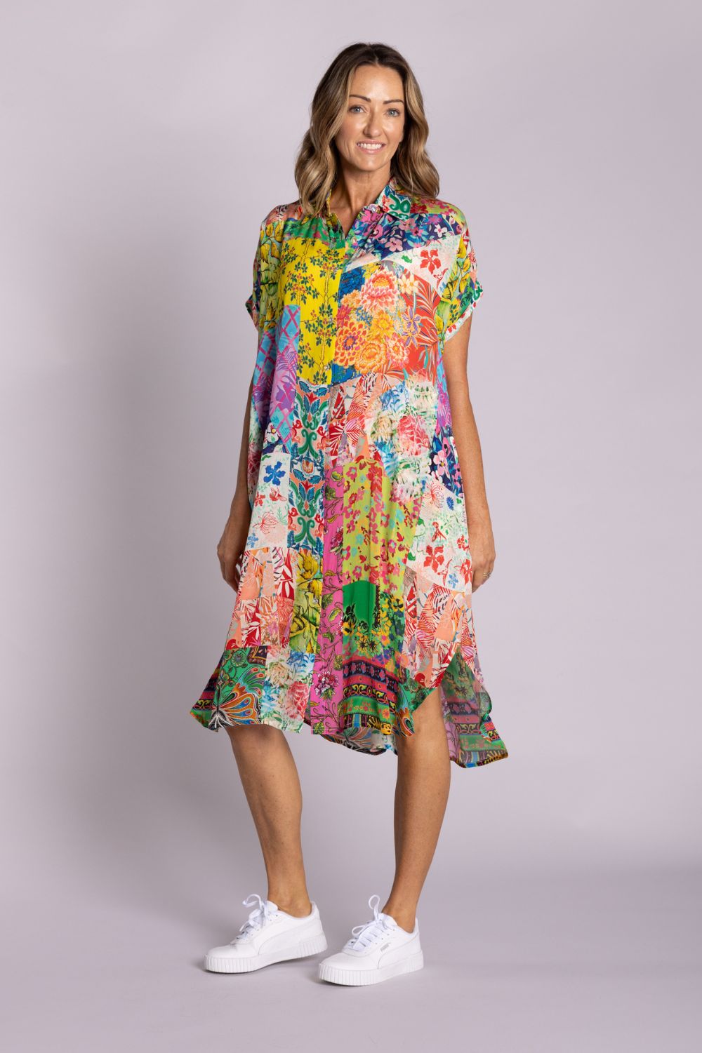 Silvermaple Collection - Grace Button Dress | Florascape - Dress - Silvermaple Boutique