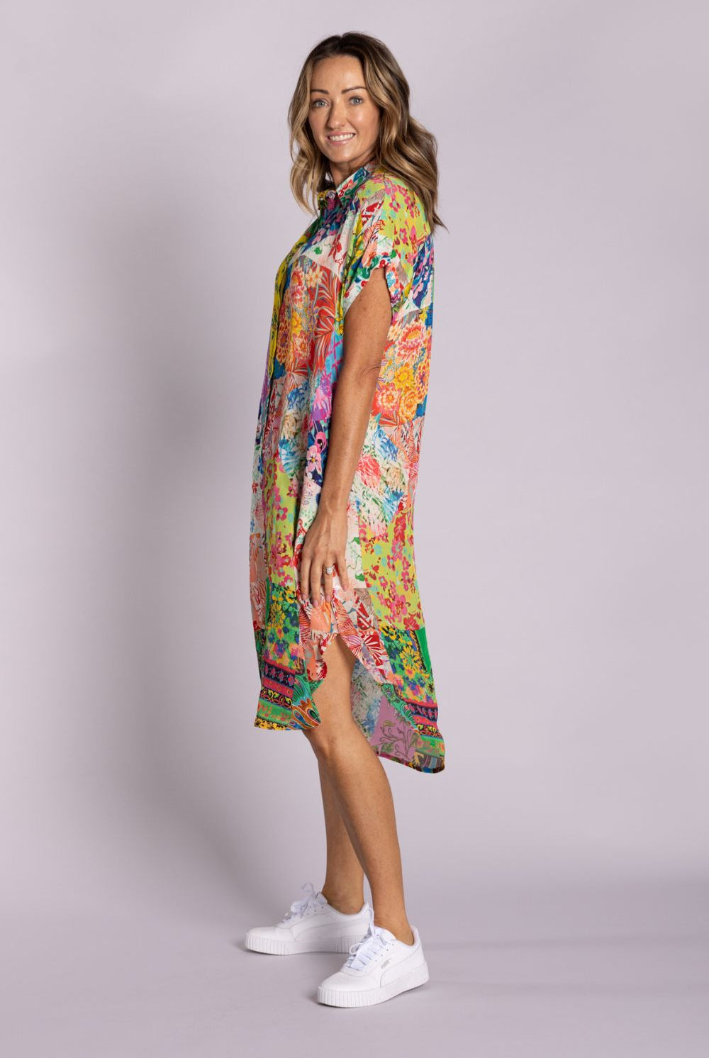 Silvermaple Collection - Grace Button Dress | Florascape - Dress - Silvermaple Boutique